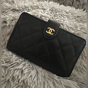 Chanel Black Quilted Wallet